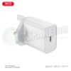 XO WHITE CE15 (IRL-UK) PD20W 1 USB-C FAST CHARGER